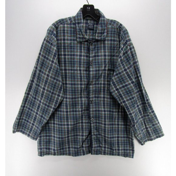 Ralph Lauren Polo Shirt Small Sleepwear Sleep Button Up Red Pony Plaid* - Picture 1 of 11